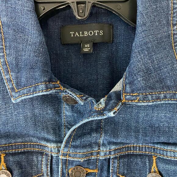 Talbots Womens Denim Jean Jacket Blue Size XXS - Picture 3 of 7